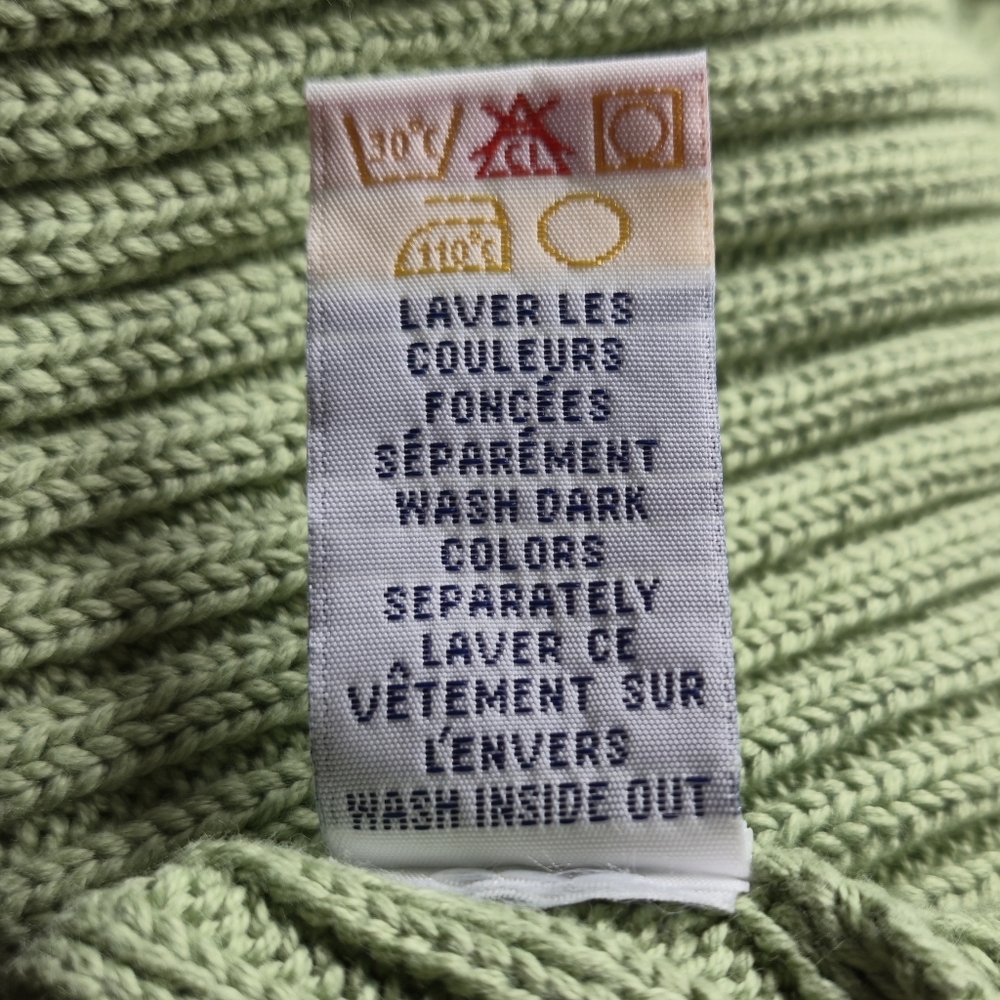 Reitmans XL Sage Green Ribbed Mock Neck Sweater Zipper Detail Soft Cotton Knit - Picture 12 of 12